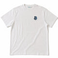 Cannes Tee front v2 — exact navy slate and grey embroidery